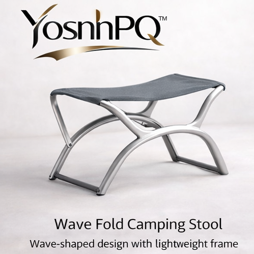 YosnhPQ™ Wave Fold Camping Stool – Portable Folding Outdoor Stool, Lightweight Travel Seat for Camping, Hiking, Fishing & Beach