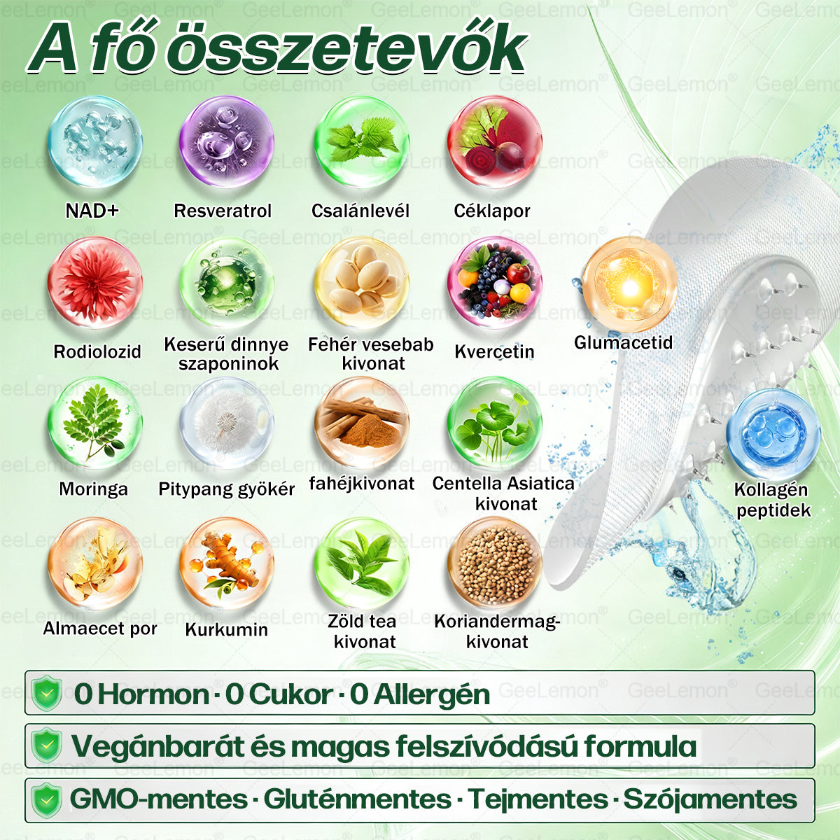 GeeLemon® 10 az 1-ben Nano Mikrotűs Fogyókúrás Tapasz 🌿 Berberin + Moringa + NAD+ formula a természetes anyagcsere-támogatásért és testsúlykontrollért | Napi 1 egyszerű használat