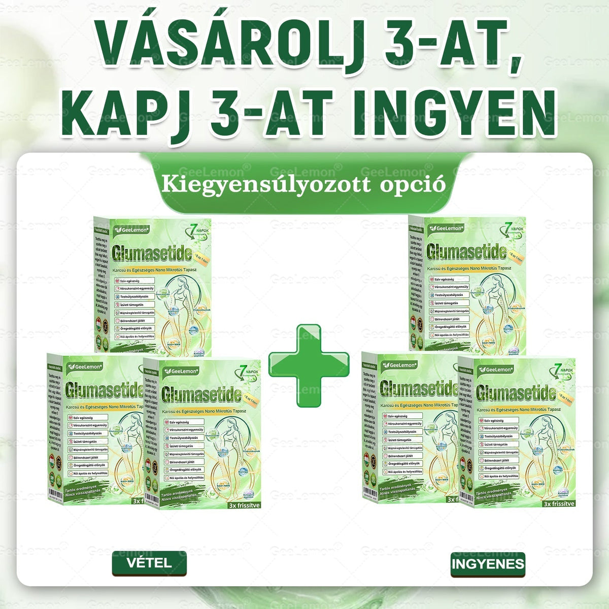GeeLemon® 10 az 1-ben Nano Mikrotűs Fogyókúrás Tapasz 🌿 Berberin + Moringa + NAD+ formula a természetes anyagcsere-támogatásért és testsúlykontrollért | Napi 1 egyszerű használat