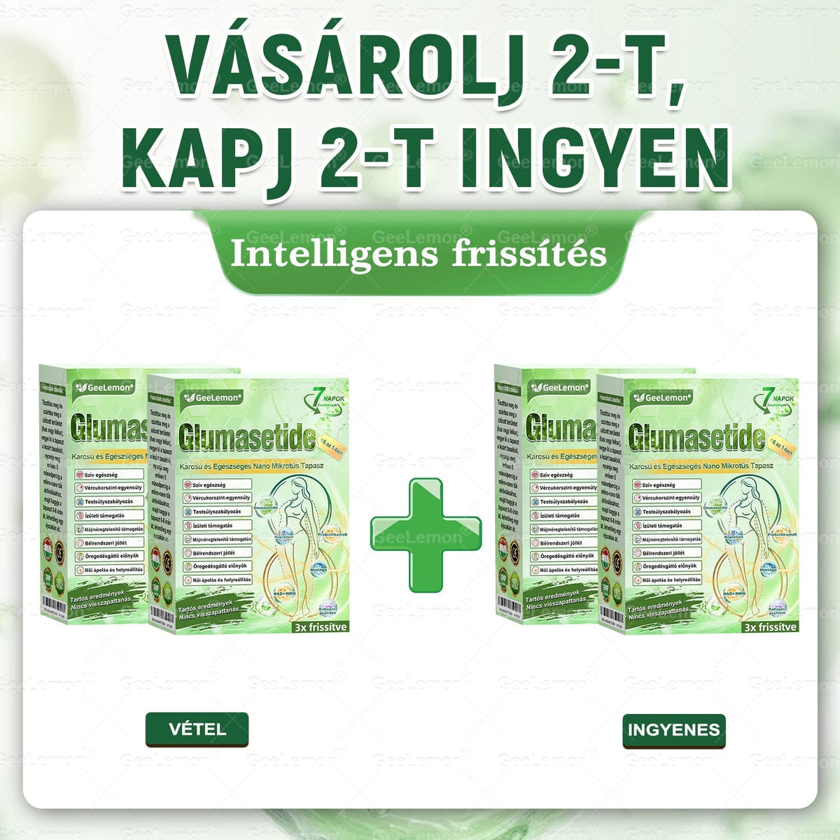 GeeLemon® 10 az 1-ben Nano Mikrotűs Fogyókúrás Tapasz 🌿 Berberin + Moringa + NAD+ formula a természetes anyagcsere-támogatásért és testsúlykontrollért | Napi 1 egyszerű használat